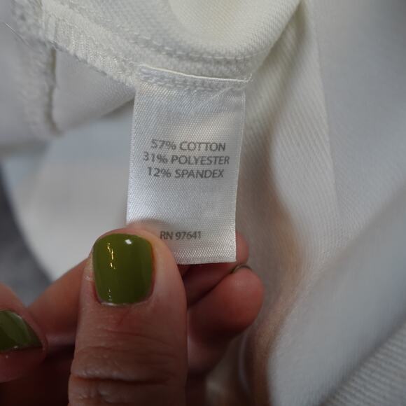 J. Jill Pants Womens Medium Wearever Collection White Pull On Straight Lined - Picture 7 of 11